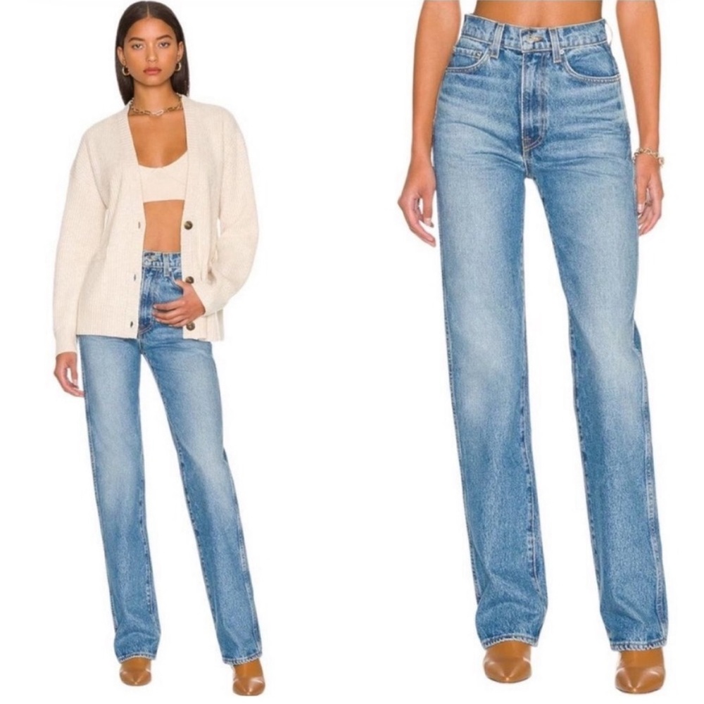 Grlfrnd Sara Super High Rise Slim Straight Jeans Lenox Hill